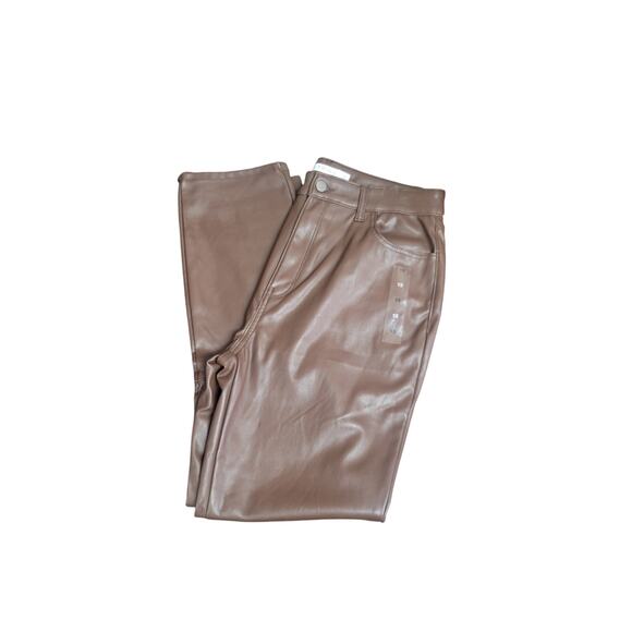 Tinseltown Juniors' Faux-Leather Straight-Leg Pants, Size 13 - Picture 2 of 2